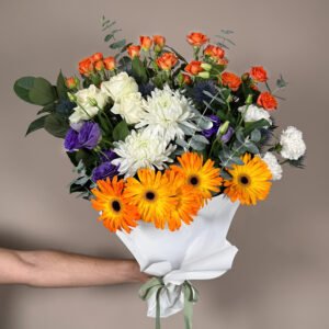 Large Hamilton inspired flower arrangement with fresh seasonal blooms luxury Gold Coast florist