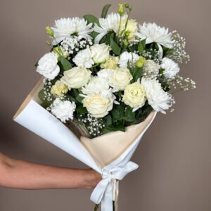 Angel’s Touch white flower arrangement with fresh seasonal blooms Gold Coast florist