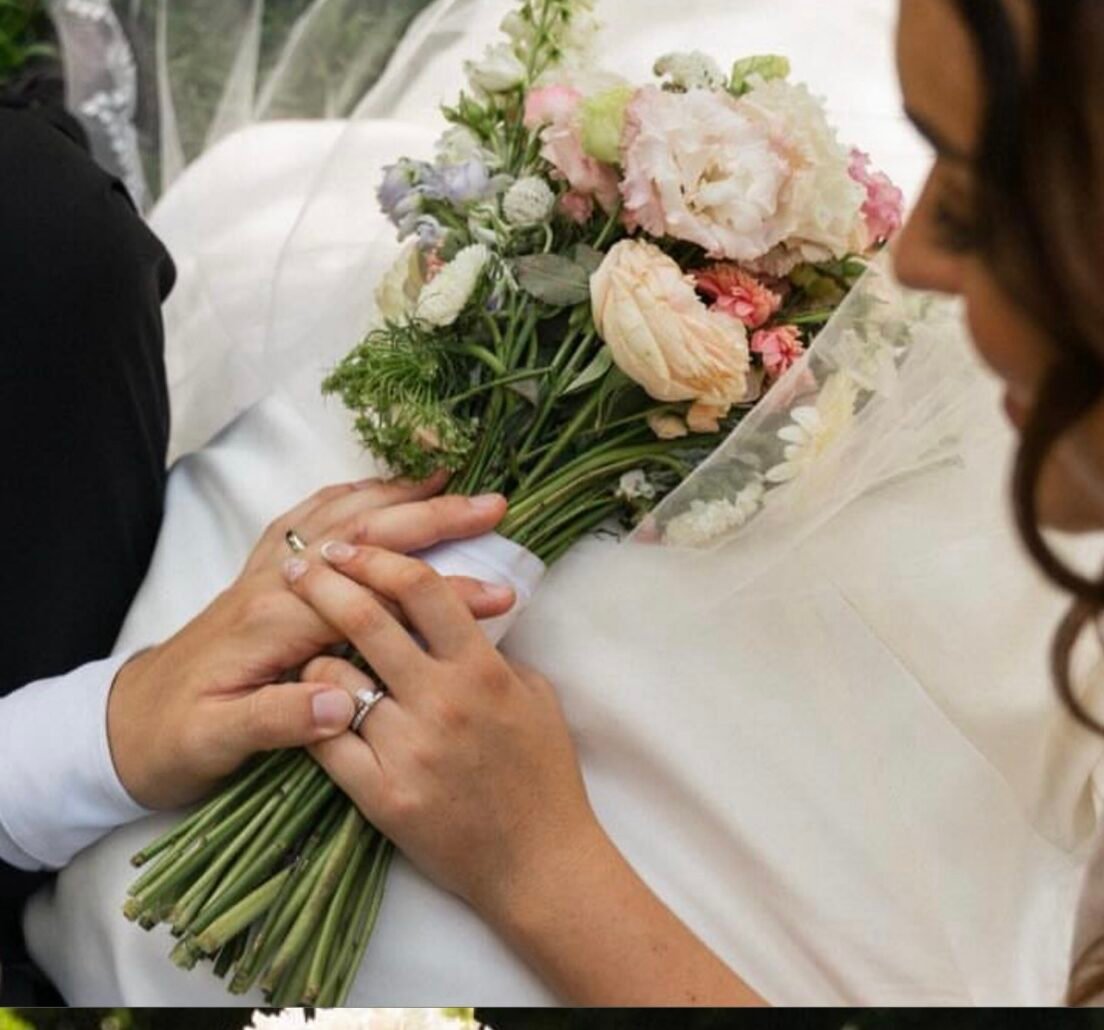 Handcrafted wedding bouquet with fresh seasonal flowers designed for elegant Gold Coast bridal styling