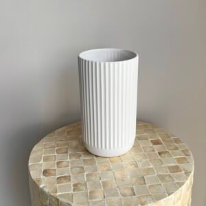 Large white vase flower arrangement with fresh seasonal white blooms Gold Coast florist